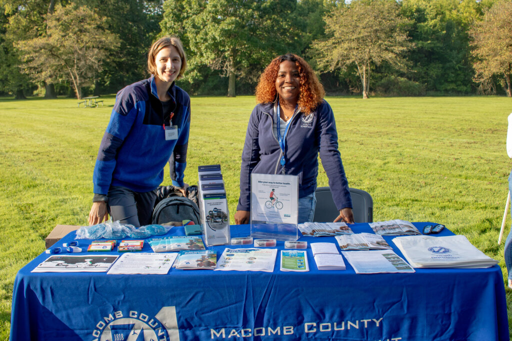 From left to right: Amy Ervin and Tameria Baker from the Macomb County Health Department Healthy Communities